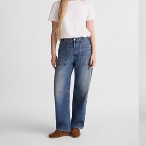 The Petite Darted Barrel Leg Jean by Madewell